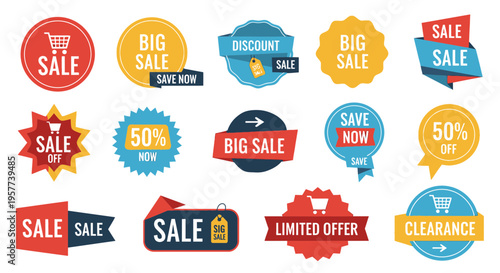 Collection of sale and discount labels 4.