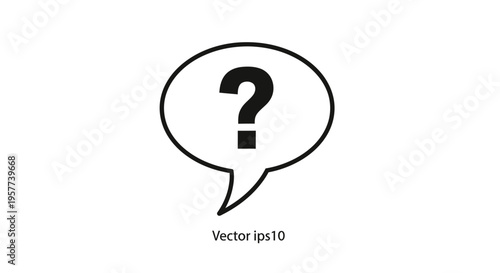 Question mark in speech bubble icon.