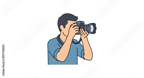 Male photographer capturing moments with a professional camera.