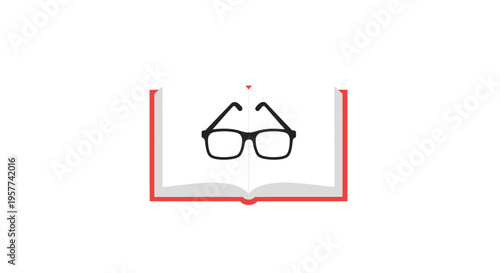 Glasses on top of book.
