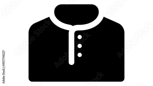 Henley neck shirt icon