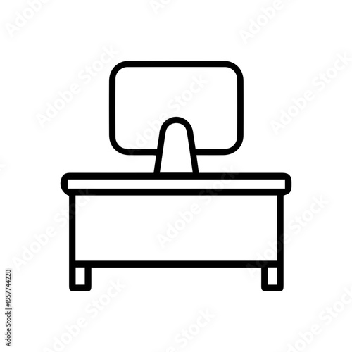 Office Desk Computer Icon