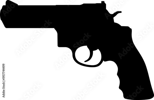 Silhouette Pictogram of Colt Python Revolver