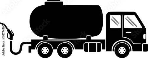 Fuel truck icon in editable flat vector
