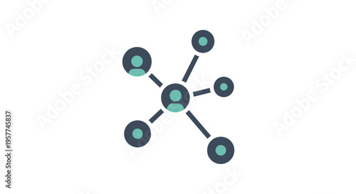 Network connection nodes and lines.