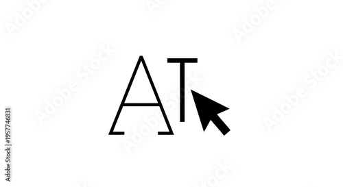 Cursor clicking on letters online.