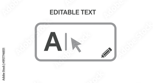 Editable text cursor icon button 1.