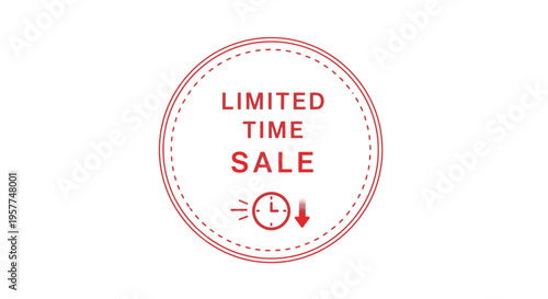 Limited Time Sale Discount Stamp.