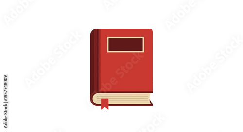 Red book with gold pages.