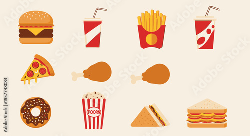 Variety of fast food items.