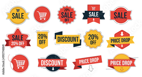 Collection of sale discount labels 1.