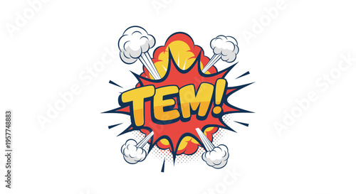 Explosion comic book style text effect.