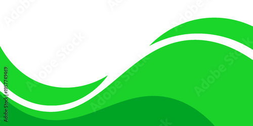Modern green banner background. Graphic design banner pattern background template with dynamic wave shapes.vector Eps 10