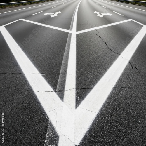 Highway Intersection Choice Abstract Perspective Lines