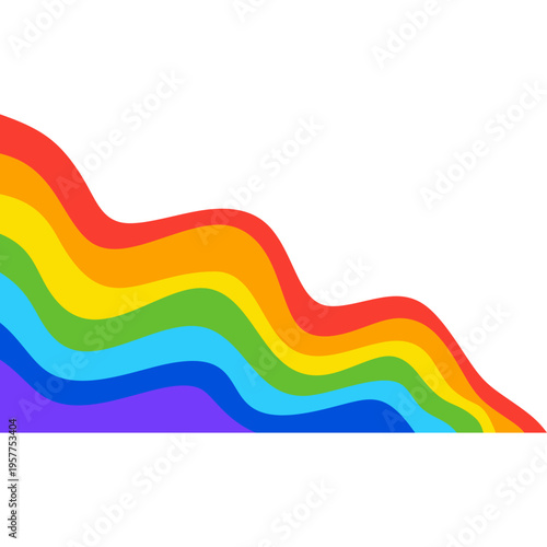 Colorful Rainbow Corner Illustration