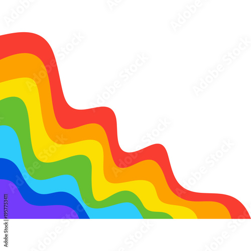 Colorful Rainbow Corner Illustration