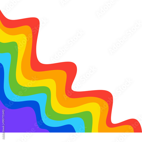 Colorful Rainbow Corner Illustration