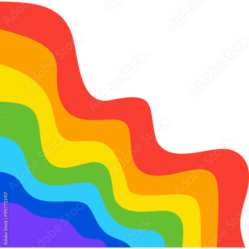 Colorful Rainbow Corner Illustration