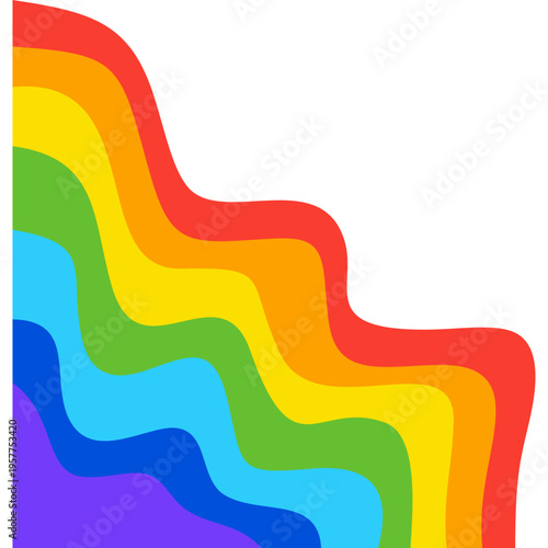 Colorful Rainbow Corner Illustration