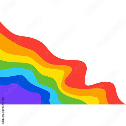 Colorful Rainbow Corner Illustration