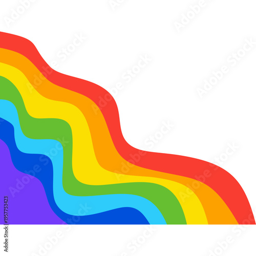 Colorful Rainbow Corner Illustration