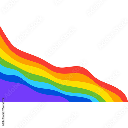 Colorful Rainbow Corner Illustration