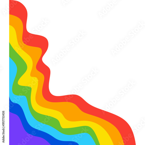 Colorful Rainbow Corner Illustration