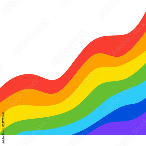 Colorful Rainbow Corner Illustration