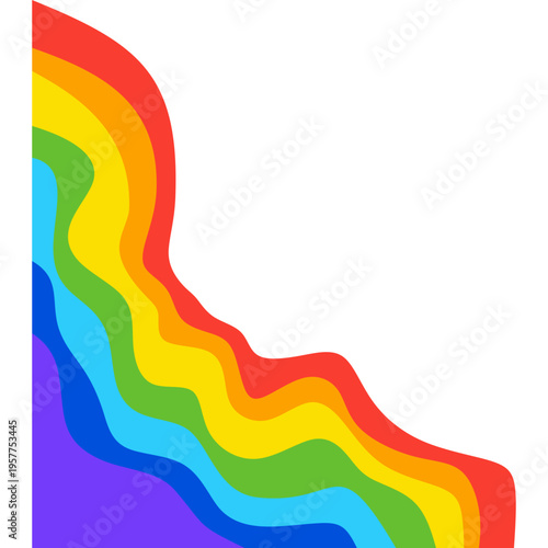 Colorful Rainbow Corner Illustration