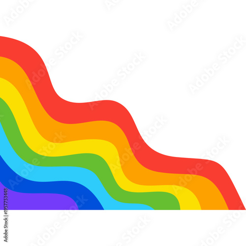 Colorful Rainbow Corner Illustration