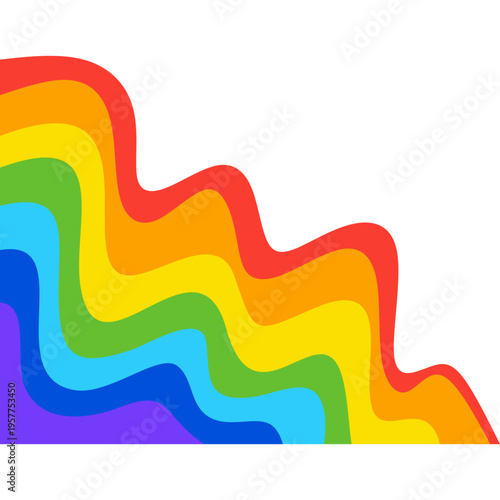 Colorful Rainbow Corner Illustration