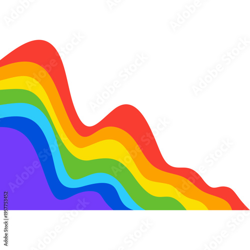 Colorful Rainbow Corner Illustration