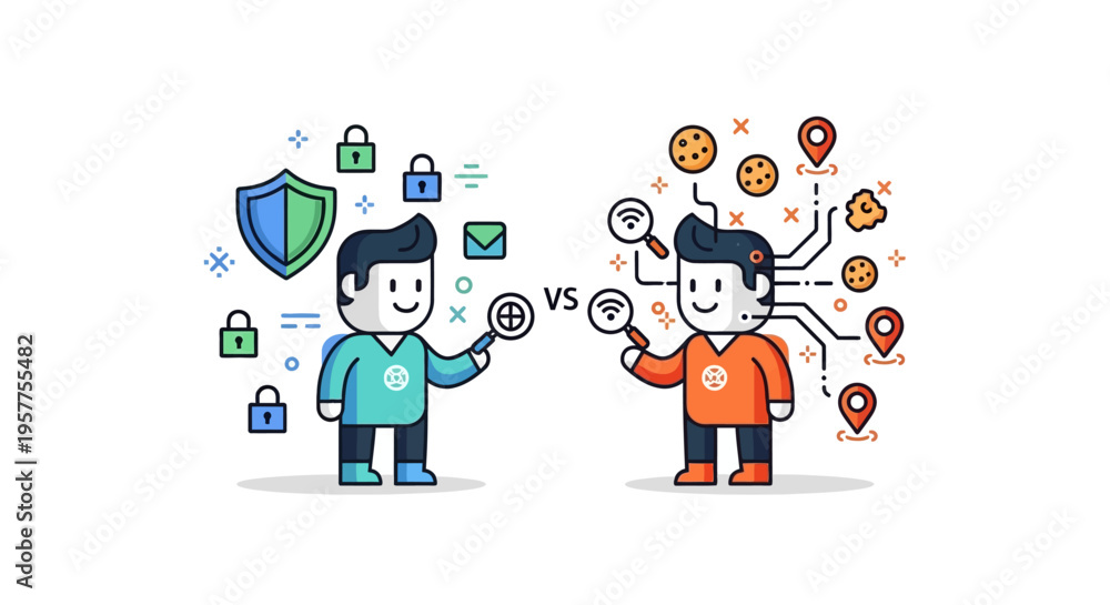 Naklejka premium Data Protection vs