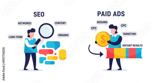 Mastering Digital Marketing Understanding the Strategic Differences Between SEO and Paid Advertising for Online Success