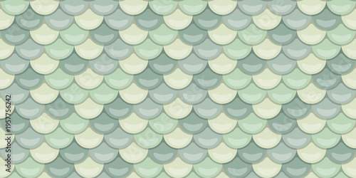 Seamless pastel green fish scale pattern.  Perfect for textile designs, backgrounds, or website decoration.  Evokes serenity and natural beauty.  Ideal for projects needing a calming, organic feel.