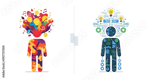 Creative Mind vs Logical Mind The Dichotomy of Human Thought and Artificial Intelligence
