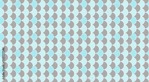 Abstract seamless pattern featuring overlapping pastel blue and gray semicircles, creating a calming and visually appealing design.