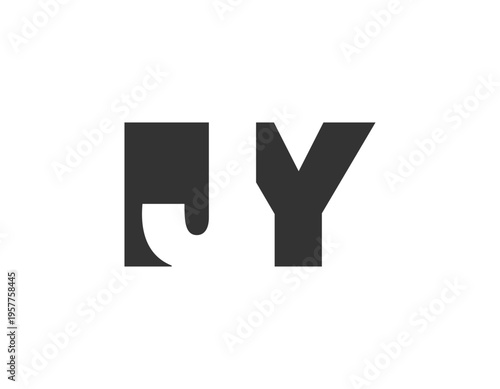 IJY logo design. Initial letter I J Y bold font style for tech startups, consulting, corporate branding. Creative company name, headlines typography identity, trendy logotype.