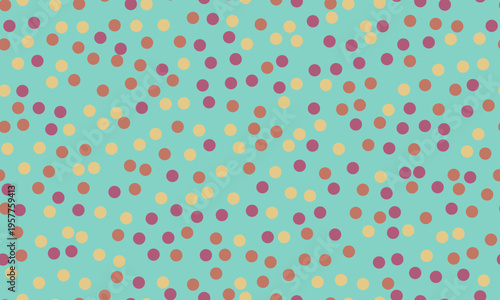 Joyful pastel confetti pattern, ideal for festive backgrounds, playful designs, or vibrant textures.  The scattered dots evoke celebration, happiness, and a sense of lightheartedness.
