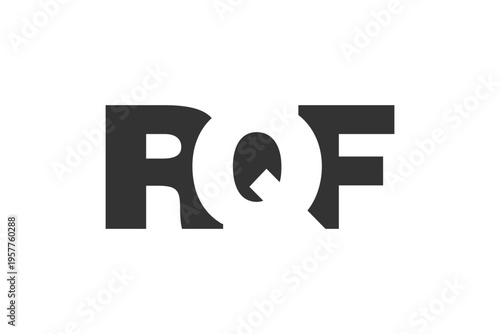 RQF logo design. Initial letter R Q F bold font style for tech startups, consulting, corporate branding. Creative company name, headlines typography identity, trendy logotype.