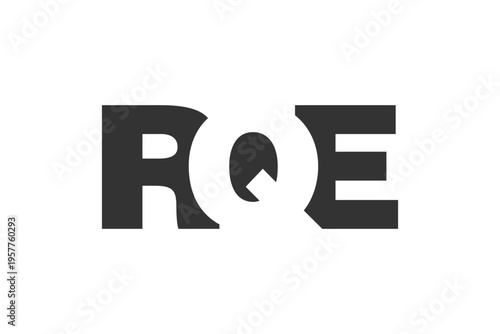 Free Download RQE logo design. Initial letter R Q E bold font style for tech startups, consulting, corporate branding. Creative company name, headlines typography identity, trendy logotype. - GFXLoad