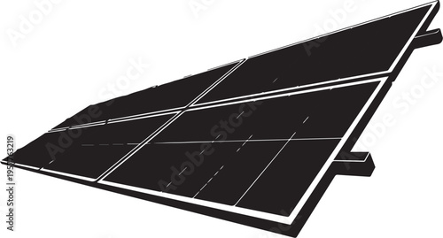 Solar panel on a white background with sleek design