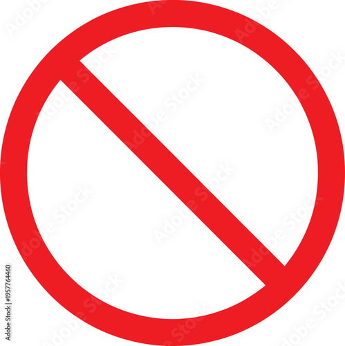 Free Download Prohibition sign with a red circle and diagonal line - GFXLoad