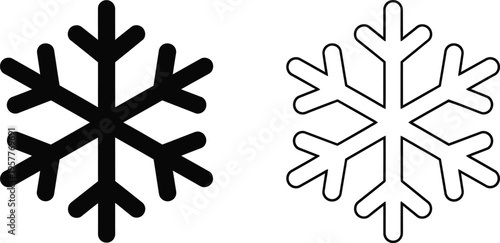 Black and white snowflakes Vector