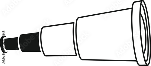 Magnifying glass loupe with light Vector