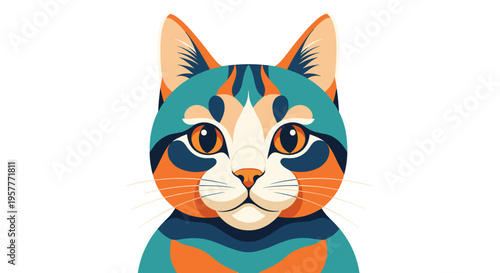 Colorful cat with superhero costume on.