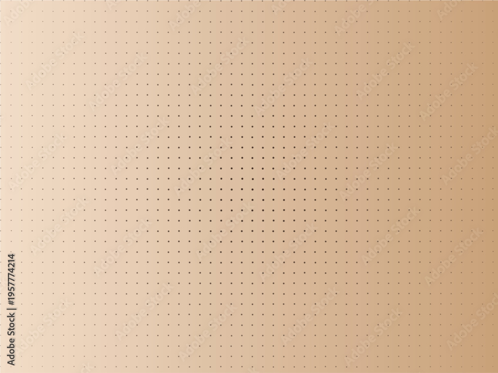 Fototapeta premium A warm pale brown background exhibits a subtle dotted pattern densifying towards the center.