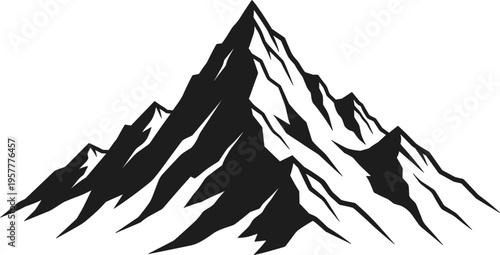Vector Illustration of Majestic Mountain Peaks for Nature, Outdoor, and Adventure Design Projects