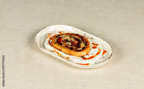 Sarma Borek or spinach and pepper roll borek