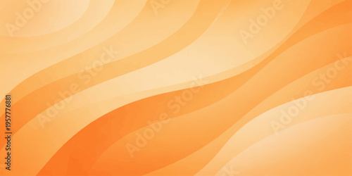 An abstract orange background featuring a bright golden vector design with smooth silk waves and a soft gradient pattern for a modern motion art wallpaper